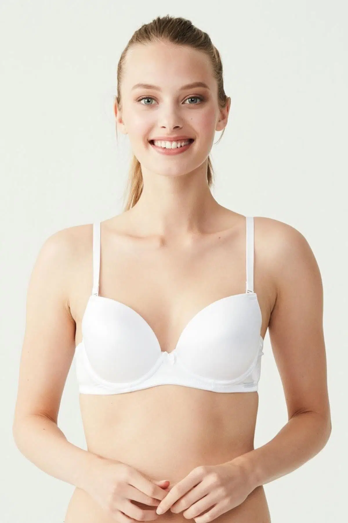 U.S. Polo Assn 66142 Kulaksız İçi Boş Sütyen - BEYAZ