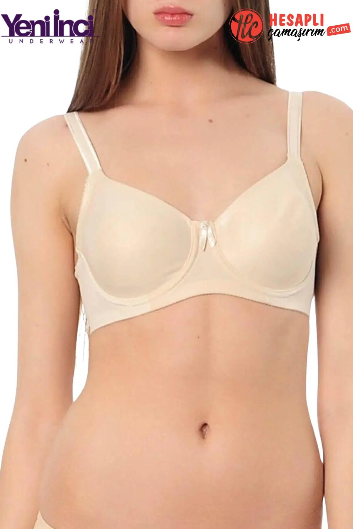 Yeni İnci Premium Kadın Balenli Toparlayıcı/Küçültücü Desteksiz Kutulu Tek Sütyen - TEN