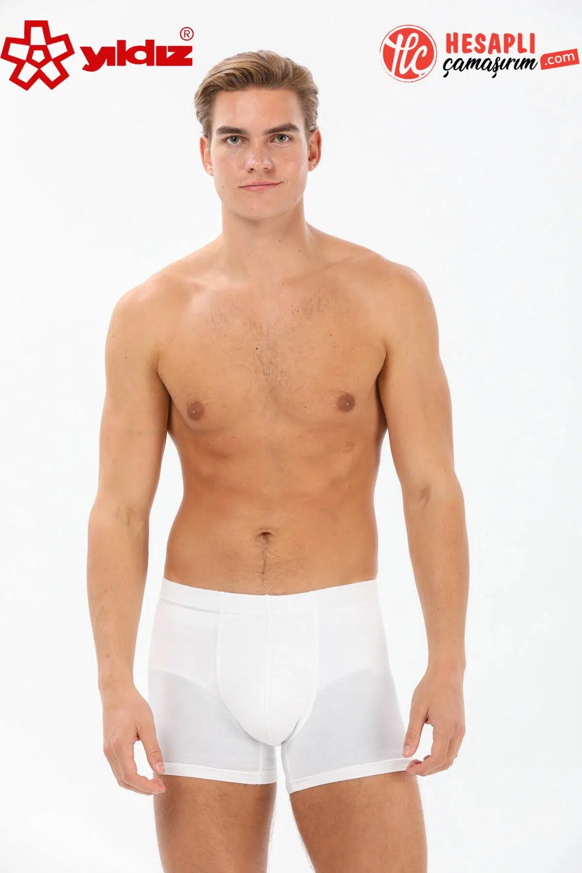 Yıldız Erkek %100 Pamuk Süprem Havlu İz Yapmaz Lastik Rahat Uzun Paçalı Boxer