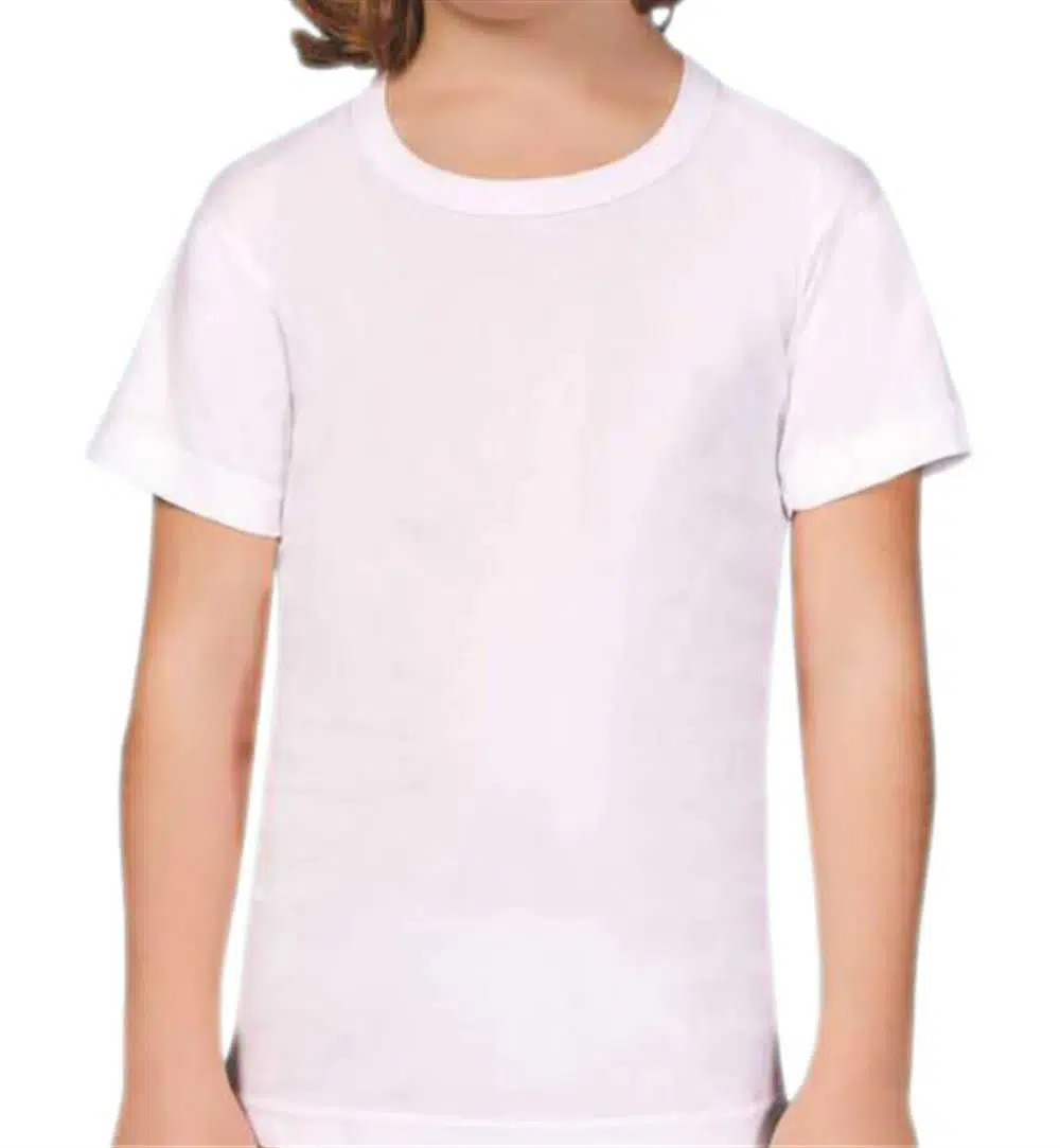 Yıldız 06 Ribana Bisiklet Yaka Kısa Kollu Erkek Çocuk Fanila - BEYAZ