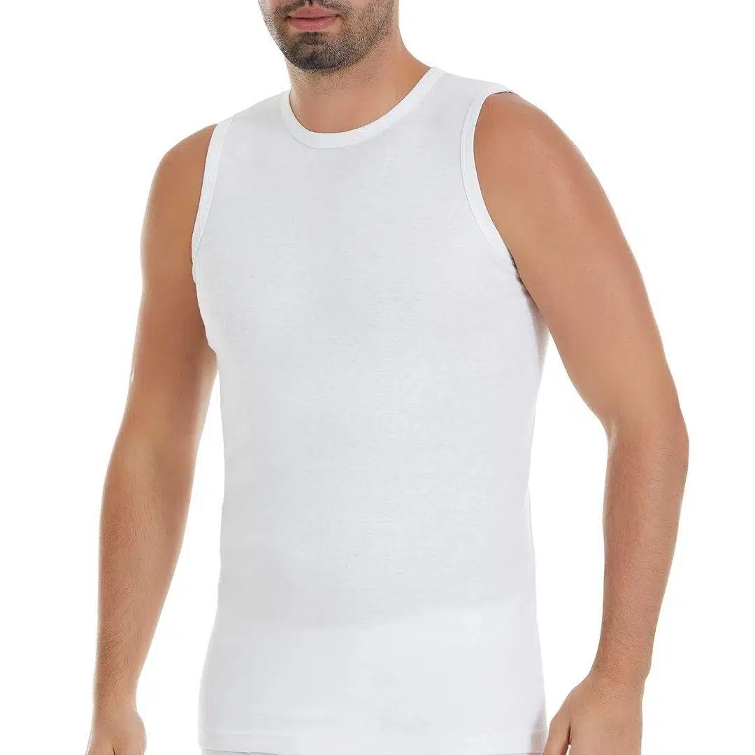 Yıldız 10 %100 Pamuk Erkek Sıfır Kollu Bisiklet Yaka Ribana Atlet