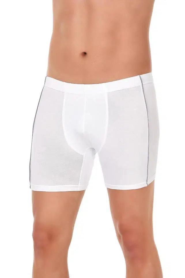 Yıldız 105 Beyaz Biyeli Modal Likralı Boxer - BEYAZ
