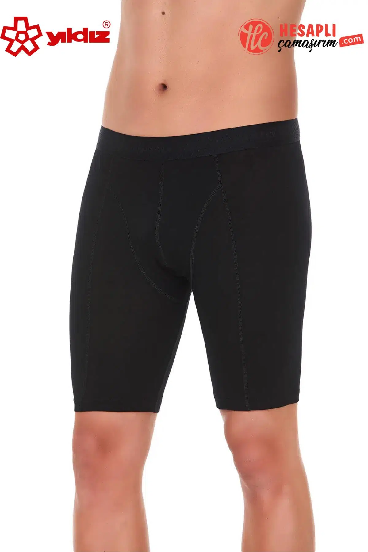 Yıldız Premium Erkek Modal Pamuklu Kemer Bel Lastik Uzun Rahat Katlanma Yapmaz Boxer