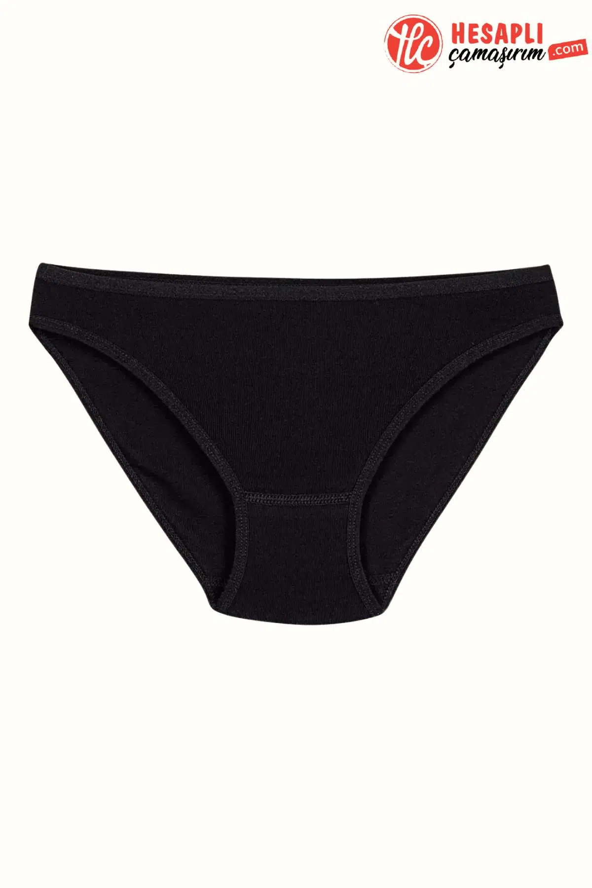 Yıldız 2123 Premium Kadın Siyah %100 Pamuklu Rahat Düşük Bel Bikini Slip Külot