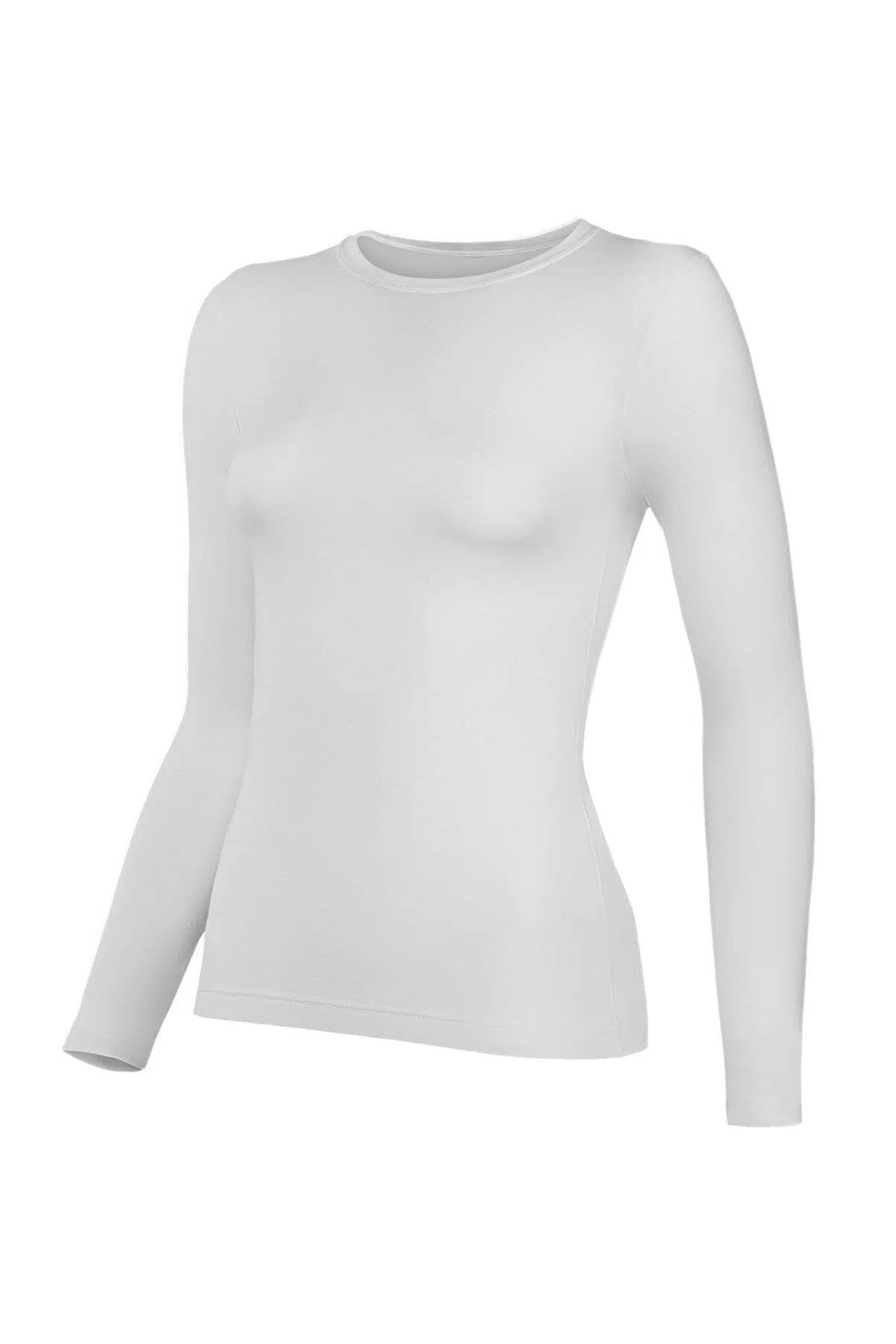 Yıldız 2145 Kadın Likralı Uzun Kol Bady - BEYAZ