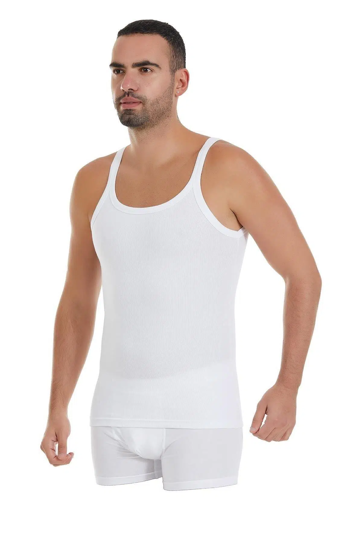 Yıldız 310 Erkek Kaşkorse Fitilli Body Atlet - BEYAZ