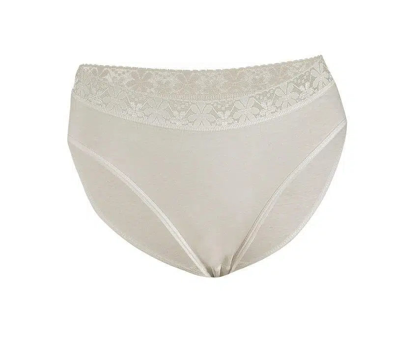 Yıldız 3523 Ekru Beli Dantelli Kadın Bikini Külot - EKRU