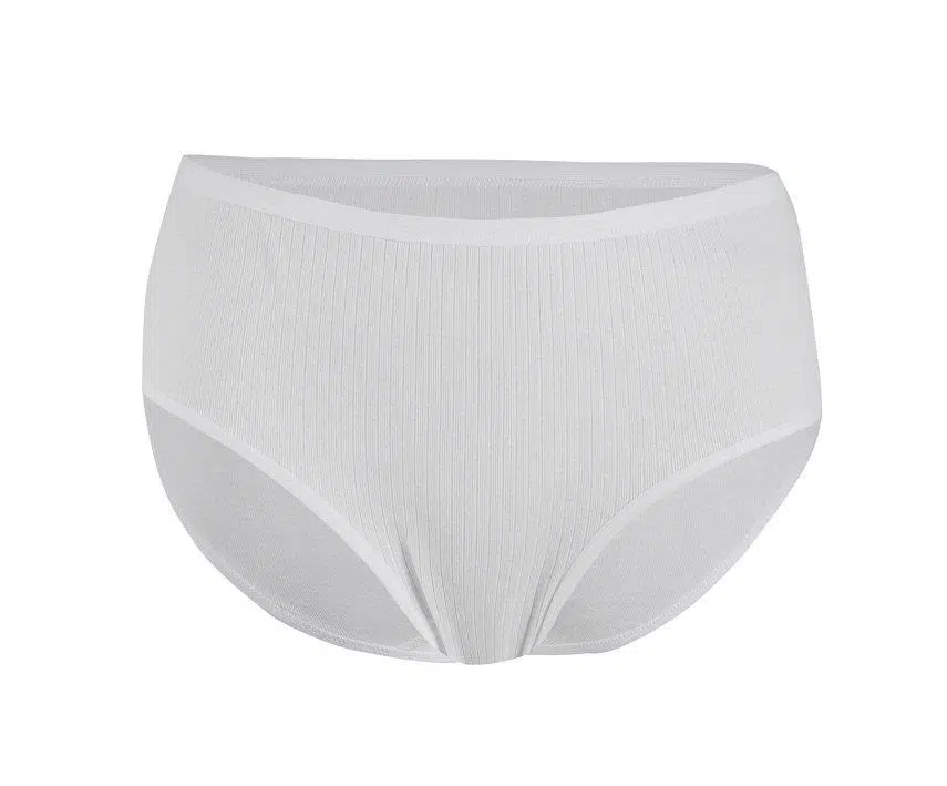 Yıldız 3585 Beyaz Çizgili Yüksek Bel Kadın Bato Külot - BEYAZ