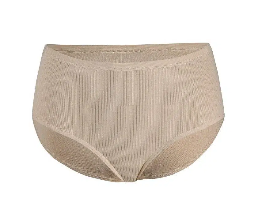 Yıldız 3586 Ten Çizgili Yüksek Bel Kadın Bato Külot - TEN