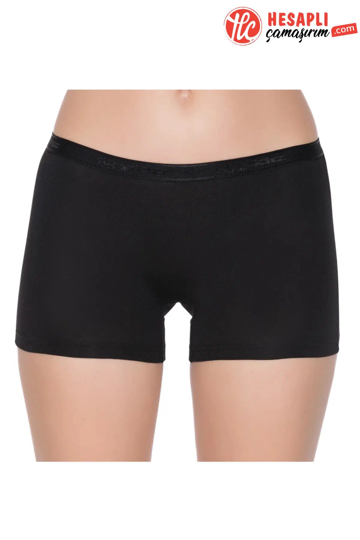 Yıldız 3625 Kadın Siyah Modal Pamuklu Rahat Kemerli Boxer
