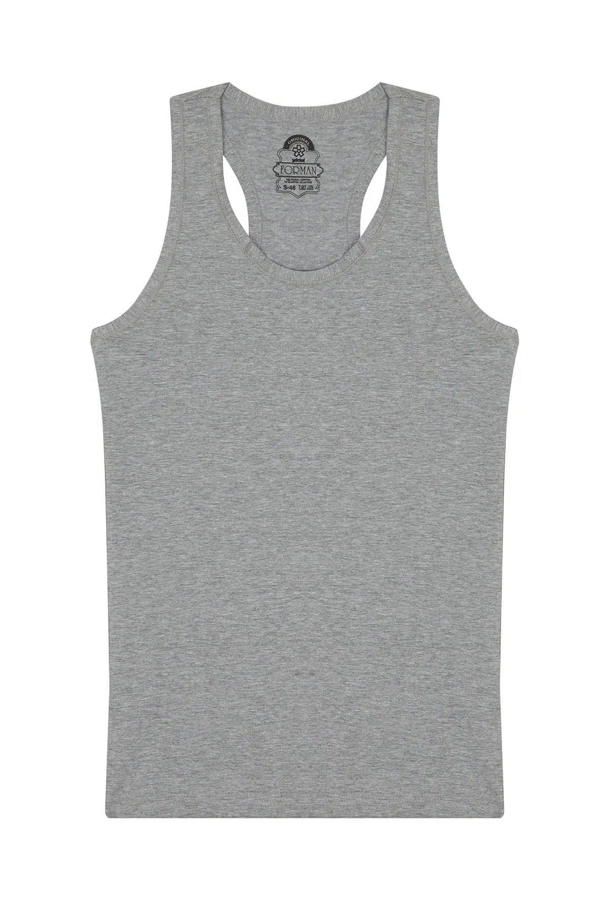 Yıldız 377 Erkek Gri Likralı Forman Sporcu Rambo Arkası Çapraz Atlet - GRİ