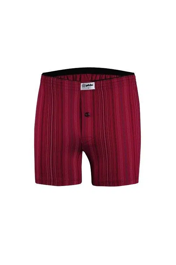 Yıldız 43 Erkek %100 Pamuklu Havlu Bel Çizgili Rahat Boxer - BORDO