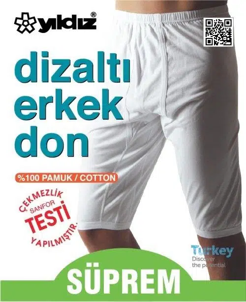 Yıldız 49 Erkek Dizaltı Don - BEYAZ