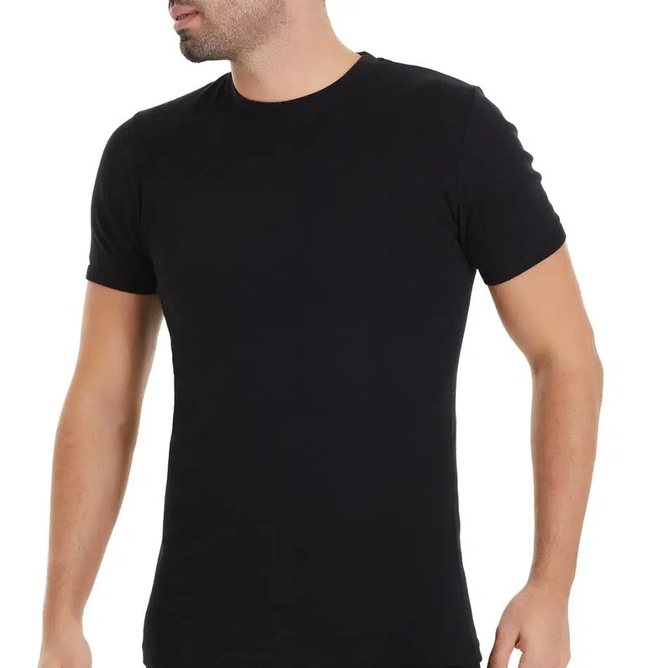 Yıldız 57 Battal Ribana Doktor Yaka Siyah Fanila - SİYAH