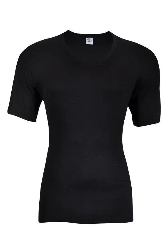 Yıldız 61 Erkek Battal Siyah Ribana V Yaka Erkek Body - SİYAH