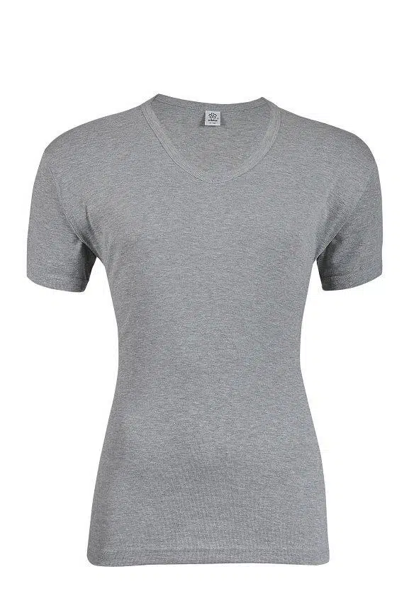 Yıldız 62 Erkek Gri Ribana V Yaka Erkek Body - GRİ